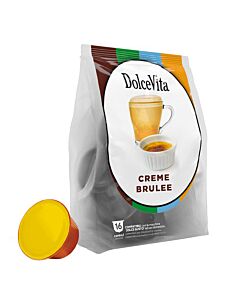 DolceVita Creme Brûlee package and capsule for Dolce Gusto
