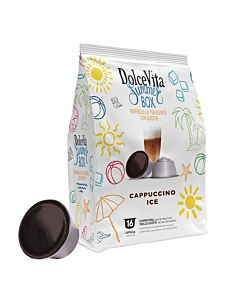 Dolce Vita Cappuccino Ice package and capsule for Dolce Gusto
