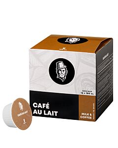 Kaffekapslen Café Au Lait Packung und Kapsel für Dolce Gusto