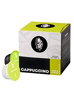 Kaffekapslen Cappuccino pak en capsule voor Dolce Gusto