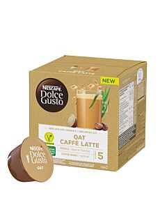 Nescafé Oat Caffè Latte package and capsule for Dolce Gusto