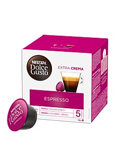Nescafé Espresso package and capsule for Dolce Gusto
