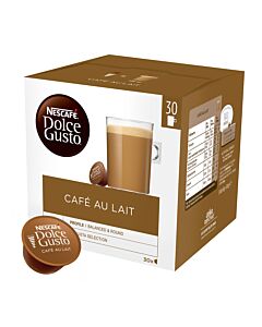 NescafÃ© CafÃ© au Lait Big Pack package and capsule for Dolce Gusto