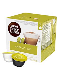 NescafÃ© Cappuccino Big Pack package and capsule for Dolce Gusto