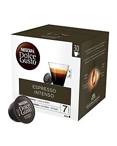 NescafÃ© Espresso Intenso Big Pack package and capsule for Dolce Gusto