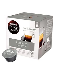 Nescafé Ristretto Barista Big Pack package and capsule for Dolce Gusto
