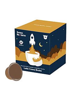 Senso Nocturno Latte Crème Brulee package and pod for Dolce Gusto
