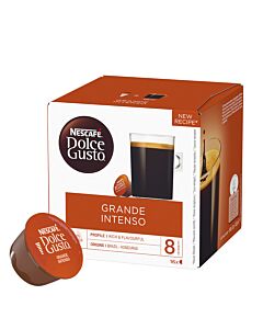 Nescafé Grande Intenso package and capsule for Dolce Gusto