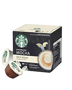 Starbucks White Mocha pakke og kapsel til Dolce Gusto

