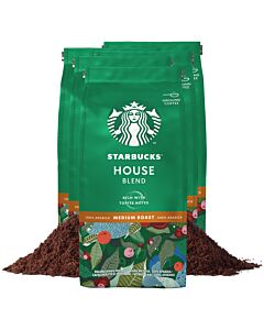Pakketilbud med House Blend malet kaffe fra Starbucks