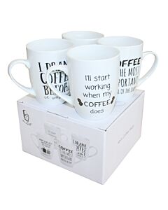 Förpackning med 4 kaffemuggar