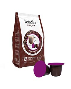 Dolce Vita Mokaccino package and capsule for Nespresso
