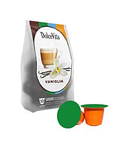 Dolce Vita Vanigliette package and capsule for Nespresso
