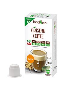 FoodNess Ginseng Coffee package and capsule for Nespresso
