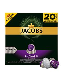 Jacobs Lungo 8 Intenso XL package and capsule for Nespresso®