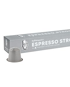 Kaffekapslen Espresso Strong Premium package and pod for Nespresso
