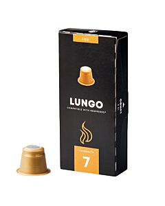 Kaffekapslen Lungo pakke og kapsel til Nespresso®