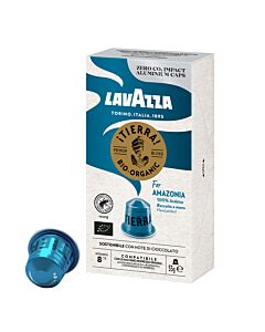Lavazza Tierra For Amazonia package and pod for Nespresso
