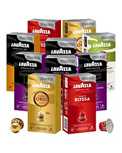 Starter pack for Nespresso with aluminium capsules from Lavazza