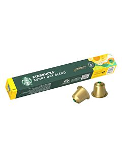 Starbucks Sunny Day Blend Lungo package and capsule for Nespresso
