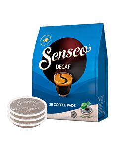 Senseo Decaf Packung und Pads für Senseo