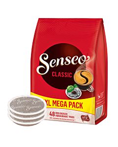 Senseo Classic XXL Mega Pack package and pods for Senseo