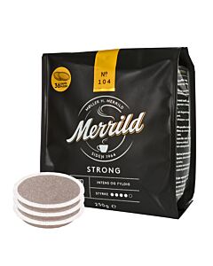 Merrild Strong package and pods for Senseo