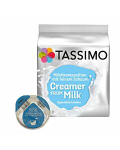 Creamer from Milk package and capsule for Tassimo