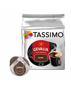Gevalia Dark Extra MÃ¶rkrost package and capsule for Tassimo
