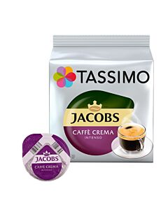 Jacobs CaffÃ© Crema Intenso package and capsule for Tassimo
