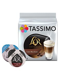 L'OR Latte Macchiato package and capsule for Tassimo