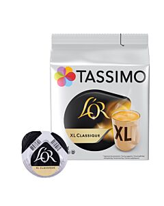 L'OR XL Classique package and capsule for Tassimo