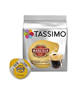 Marcilla Café Largo package and capsule for Tassimo