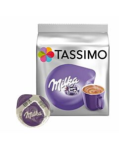Milka package and capsule for Tassimo